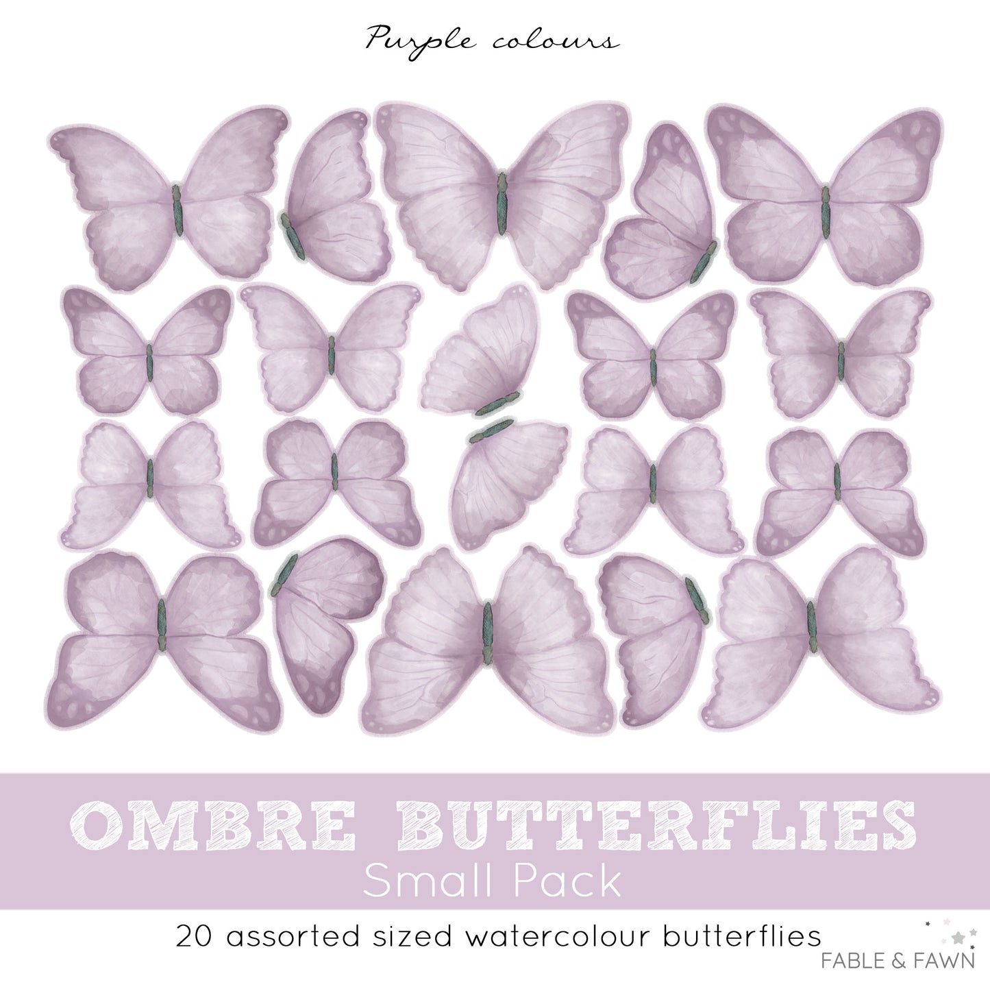 Butterfly Wall Decals (Purple)