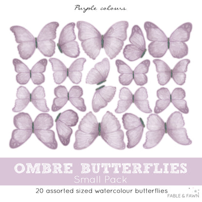 Butterfly Wall Decals (Purple)