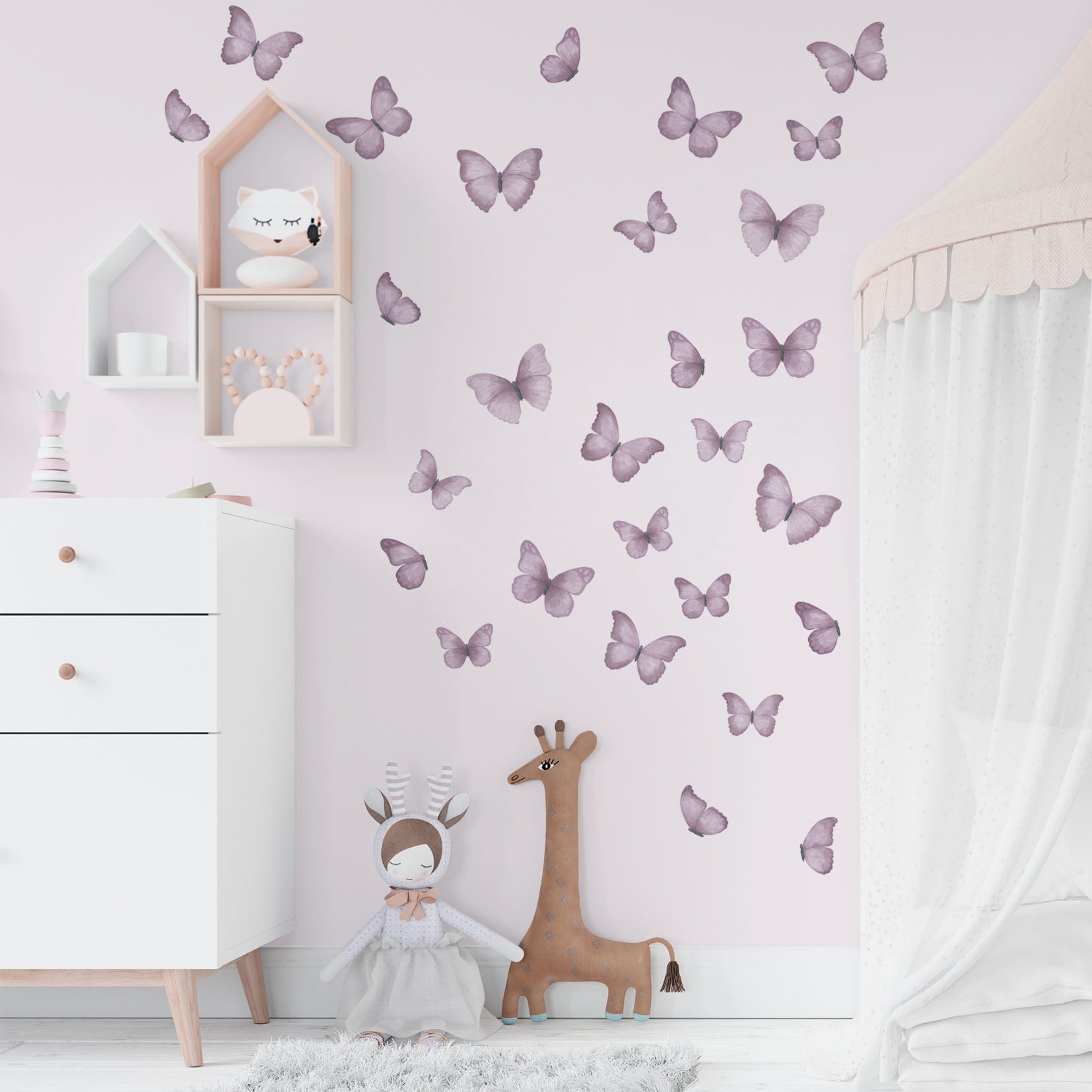 Butterfly Wall Decals (Purple)