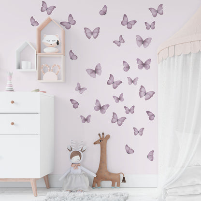 Butterfly Wall Decals (Purple)