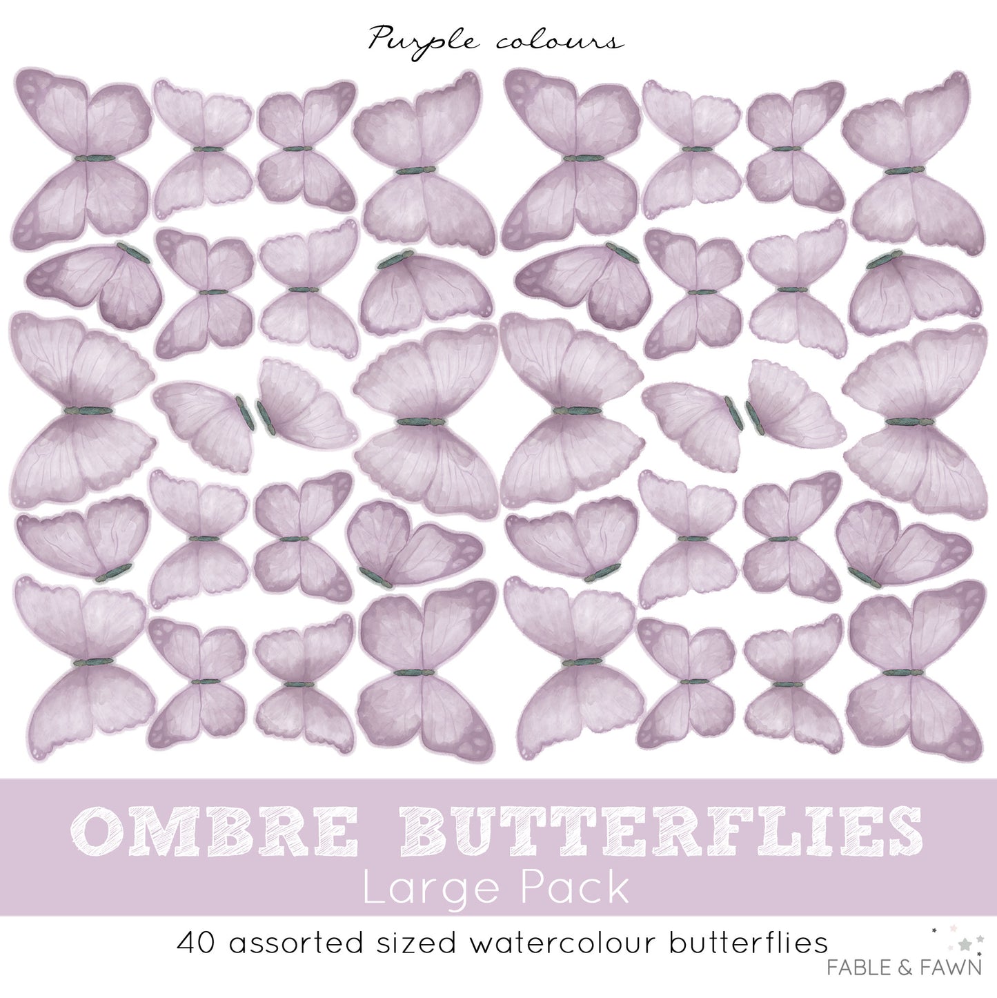 Butterfly Wall Decals (Purple)