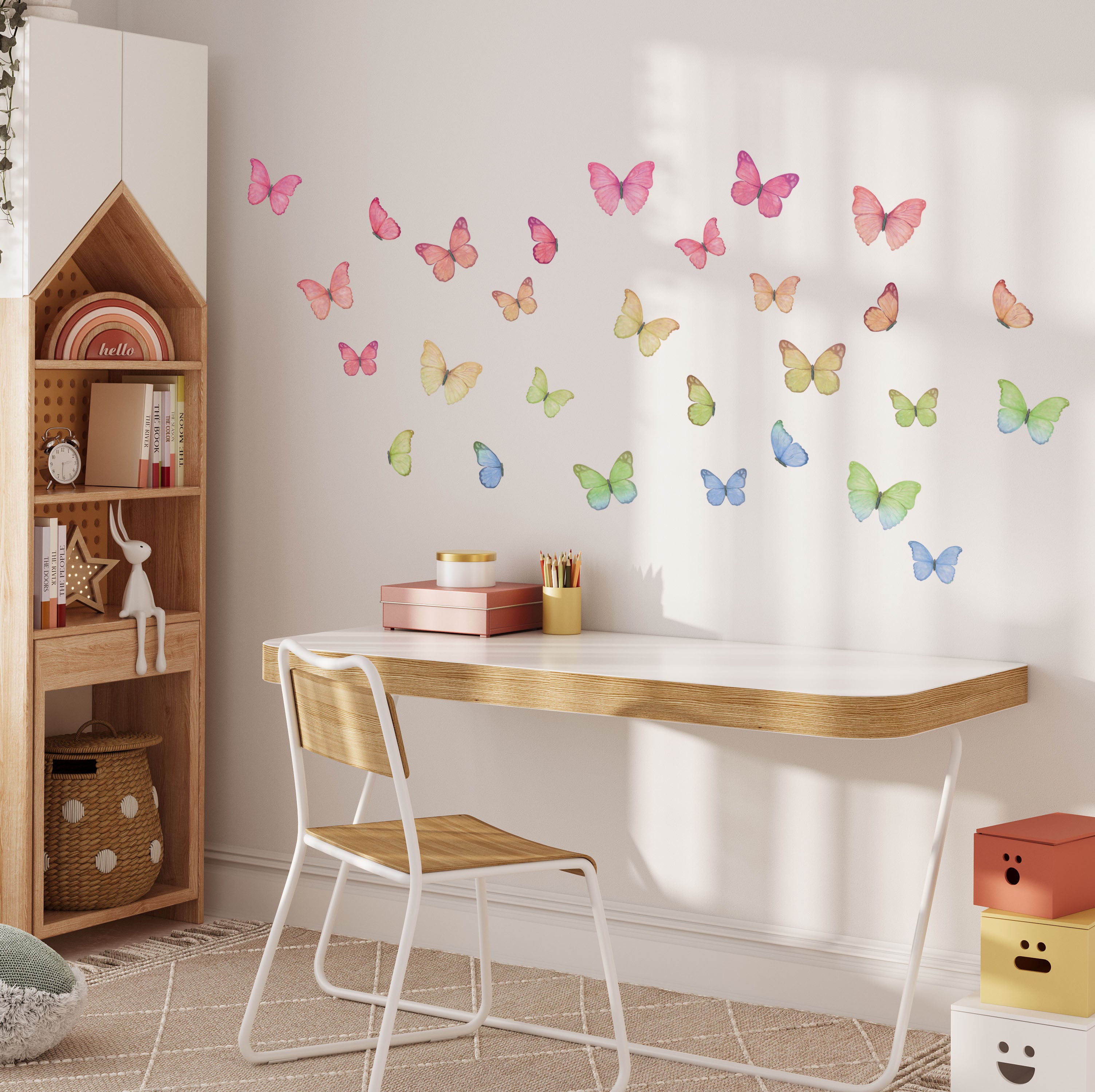 Butterfly Rainbow Wall Decals