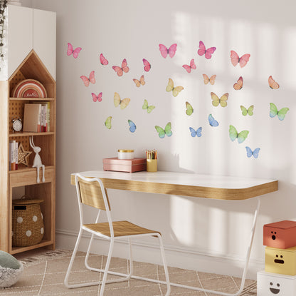 Butterfly Rainbow Wall Decals