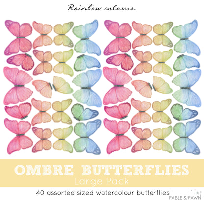 Butterfly Rainbow Wall Decals
