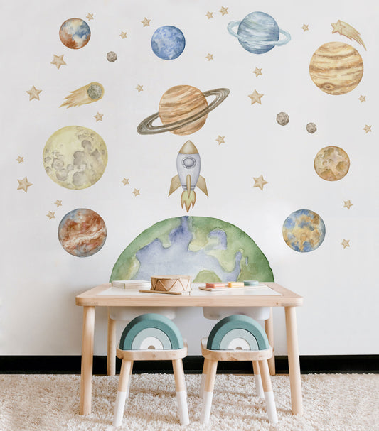 Space Wall Decals - Wall Decals - Fable and Fawn 