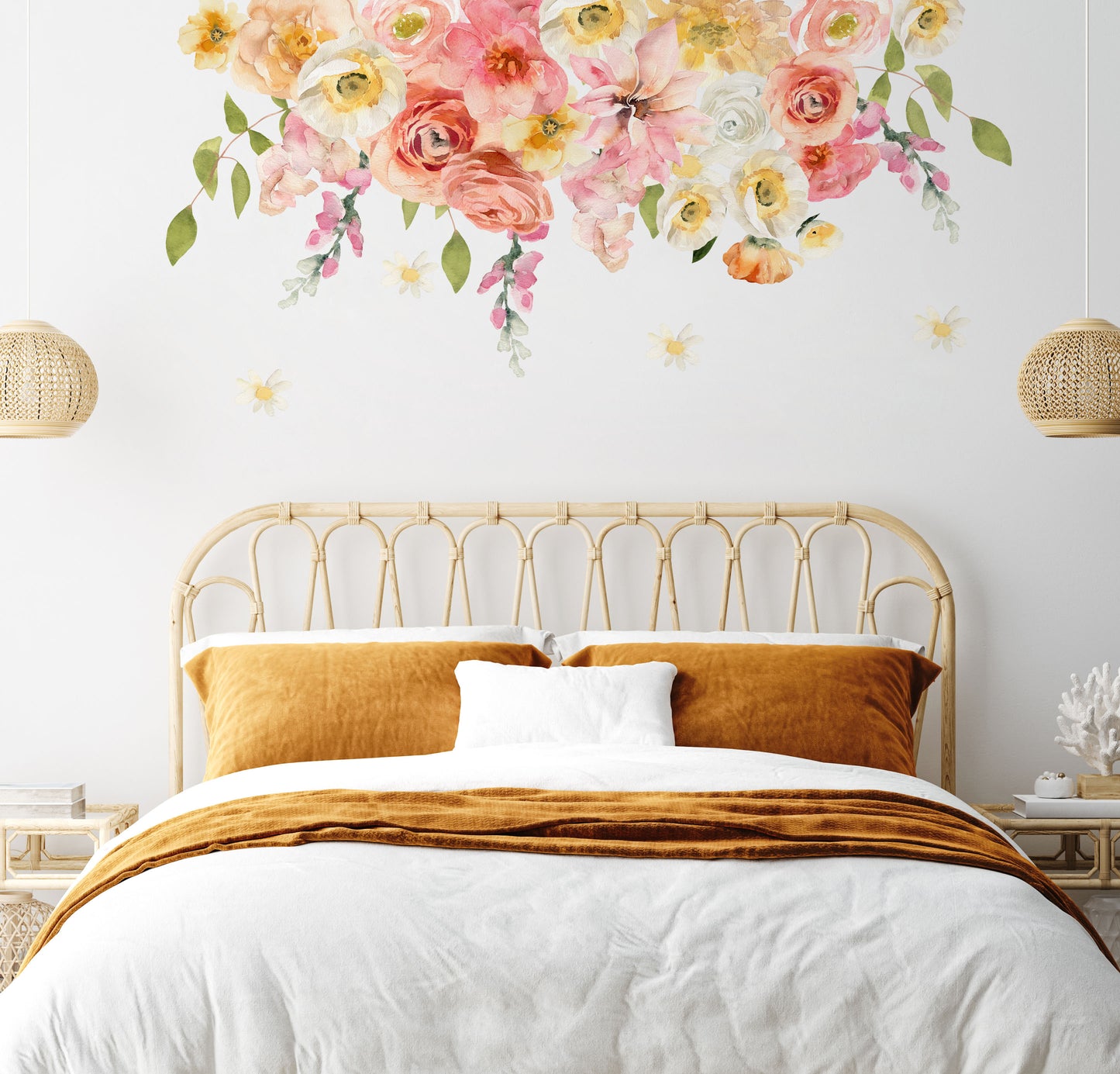 Cascading Flowers Wall Decal - Wall Decals - Fable and Fawn 