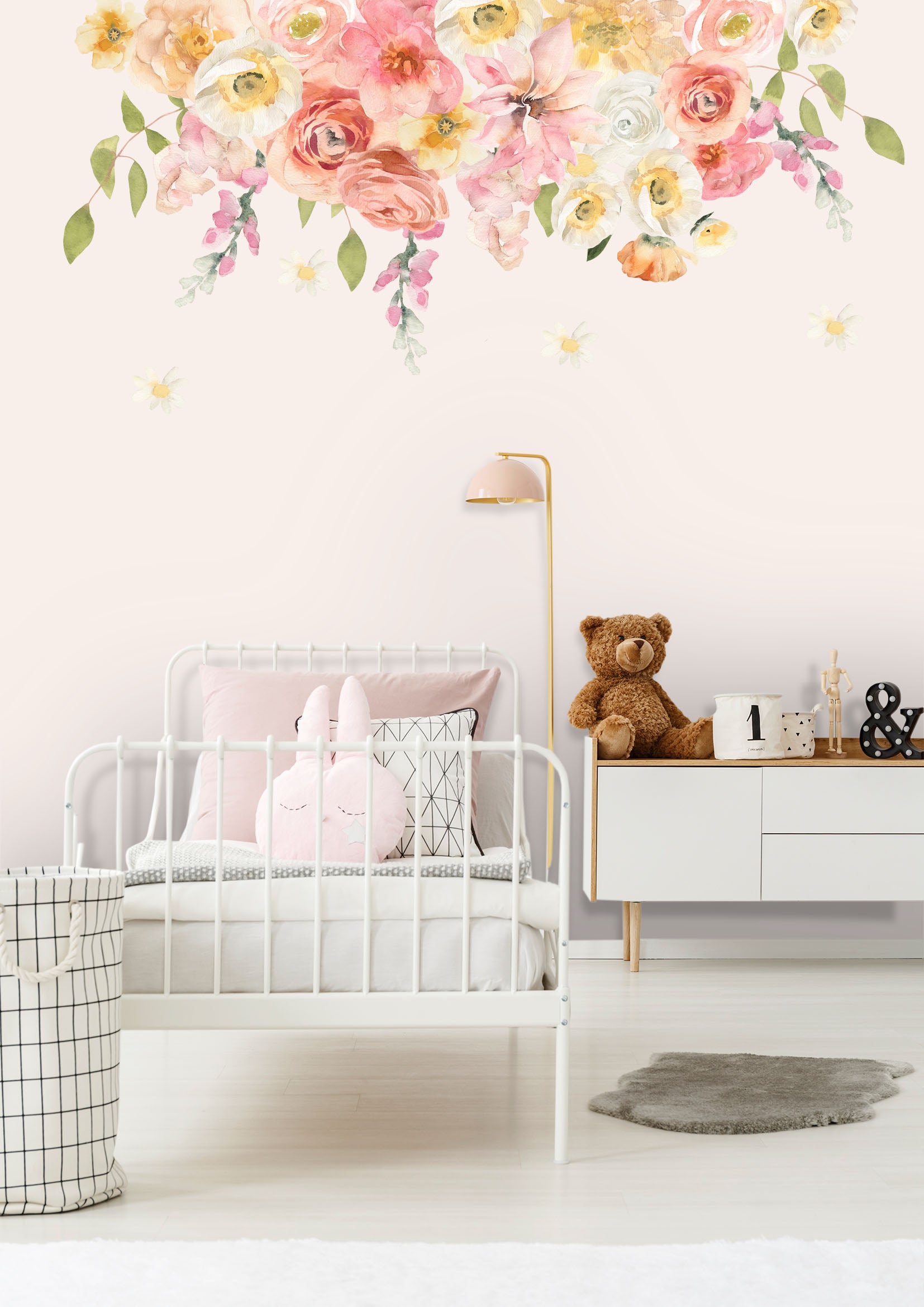 Cascading Flowers Wall Decal - Wall Decals - Fable and Fawn