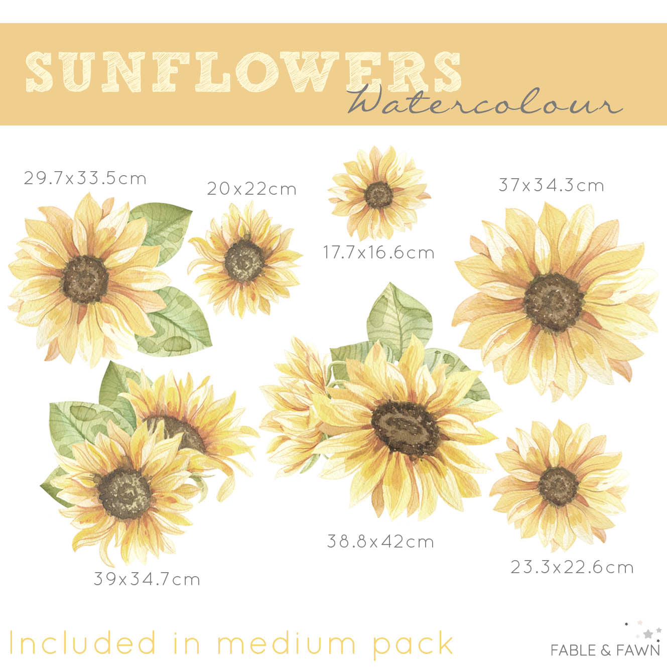 Sunflower Wall Decals