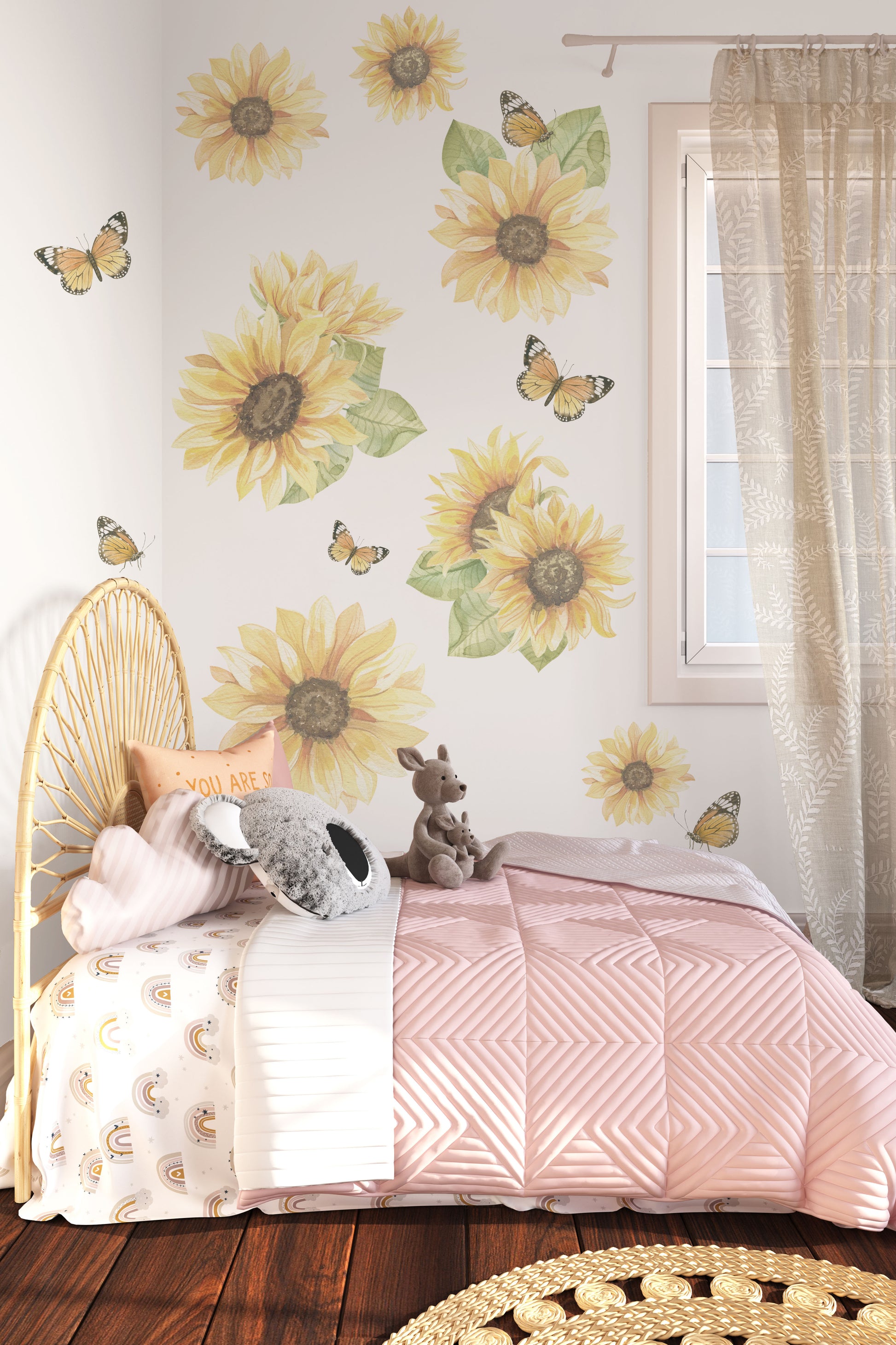Sunflower Wall Decals - Wall Decals Australia - Fable and Fawn 