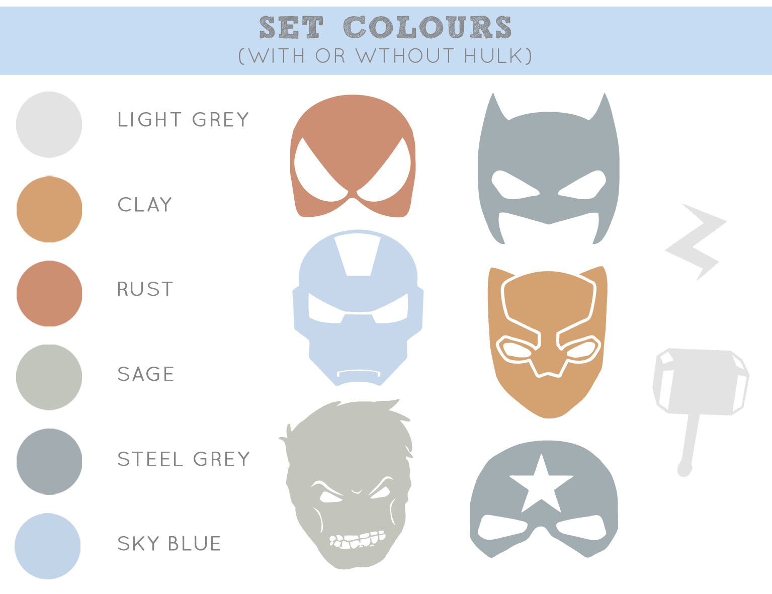 Superhero Wall Decals - Wall Decals Australia - Fable and Fawn 