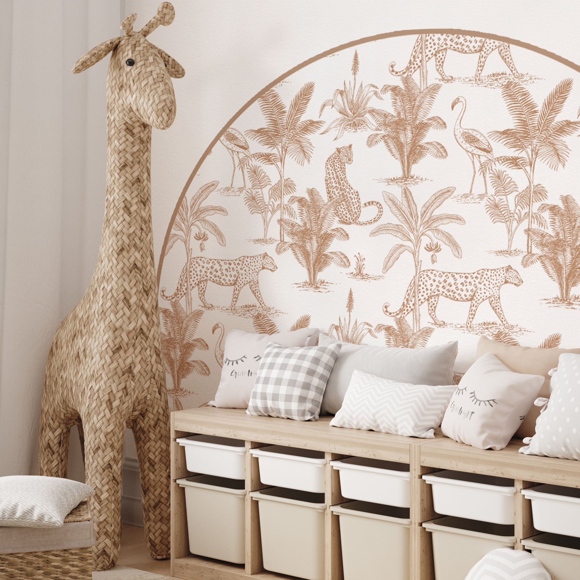 Bedhead Wall Decal - Leopard Safari (Clay)