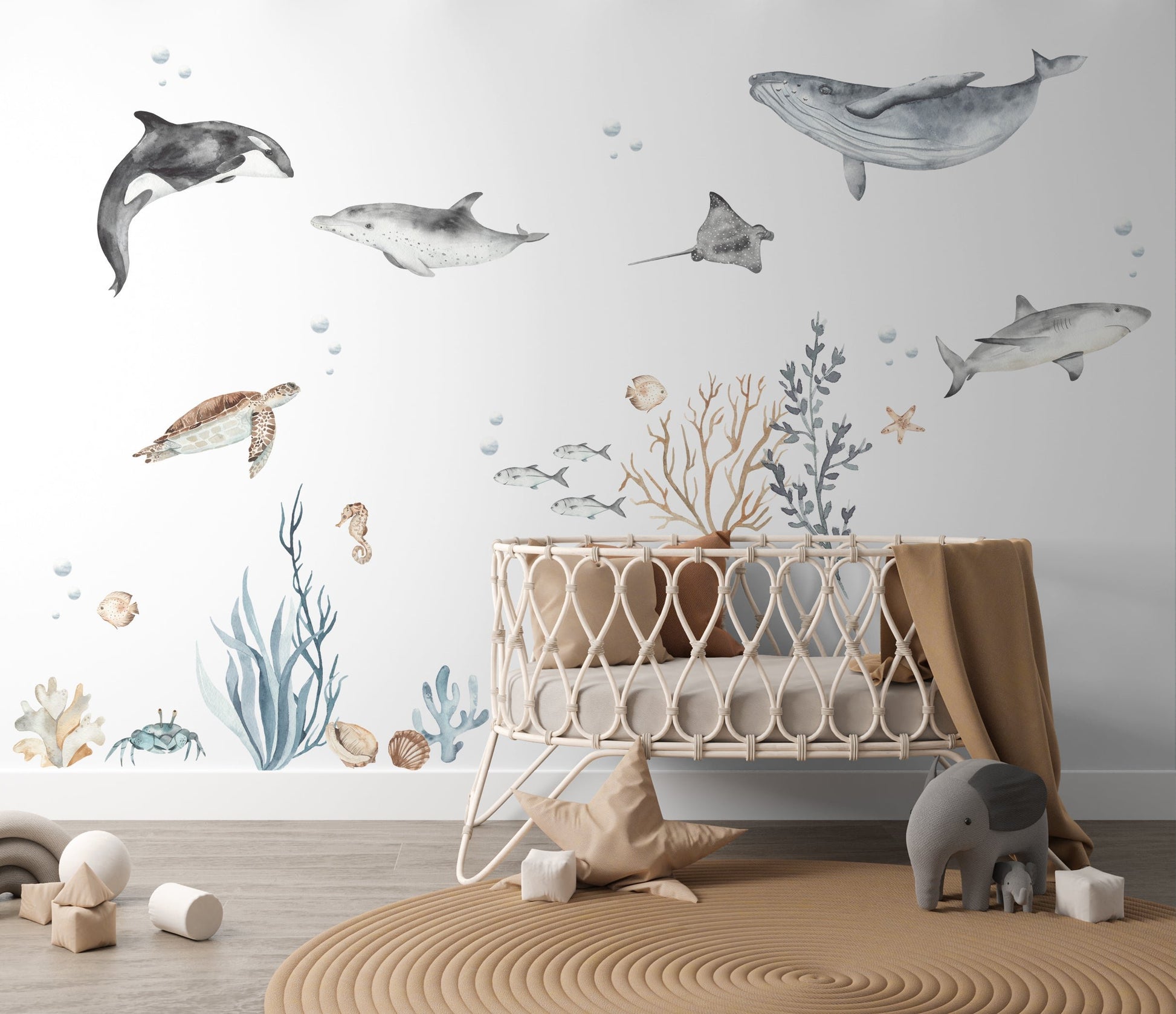 Orca Add-On Set (Medium) - Wall Decals - Fable and Fawn 
