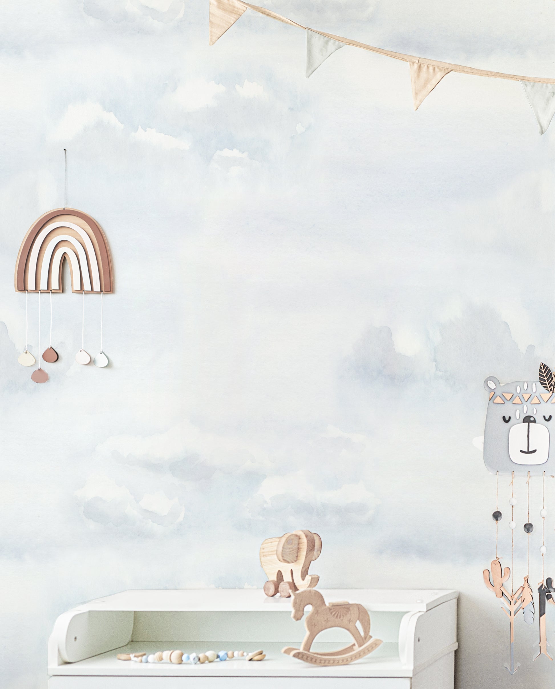 Sky and Cloud Wallpaper - Wall Mural - Fable and Fawn 