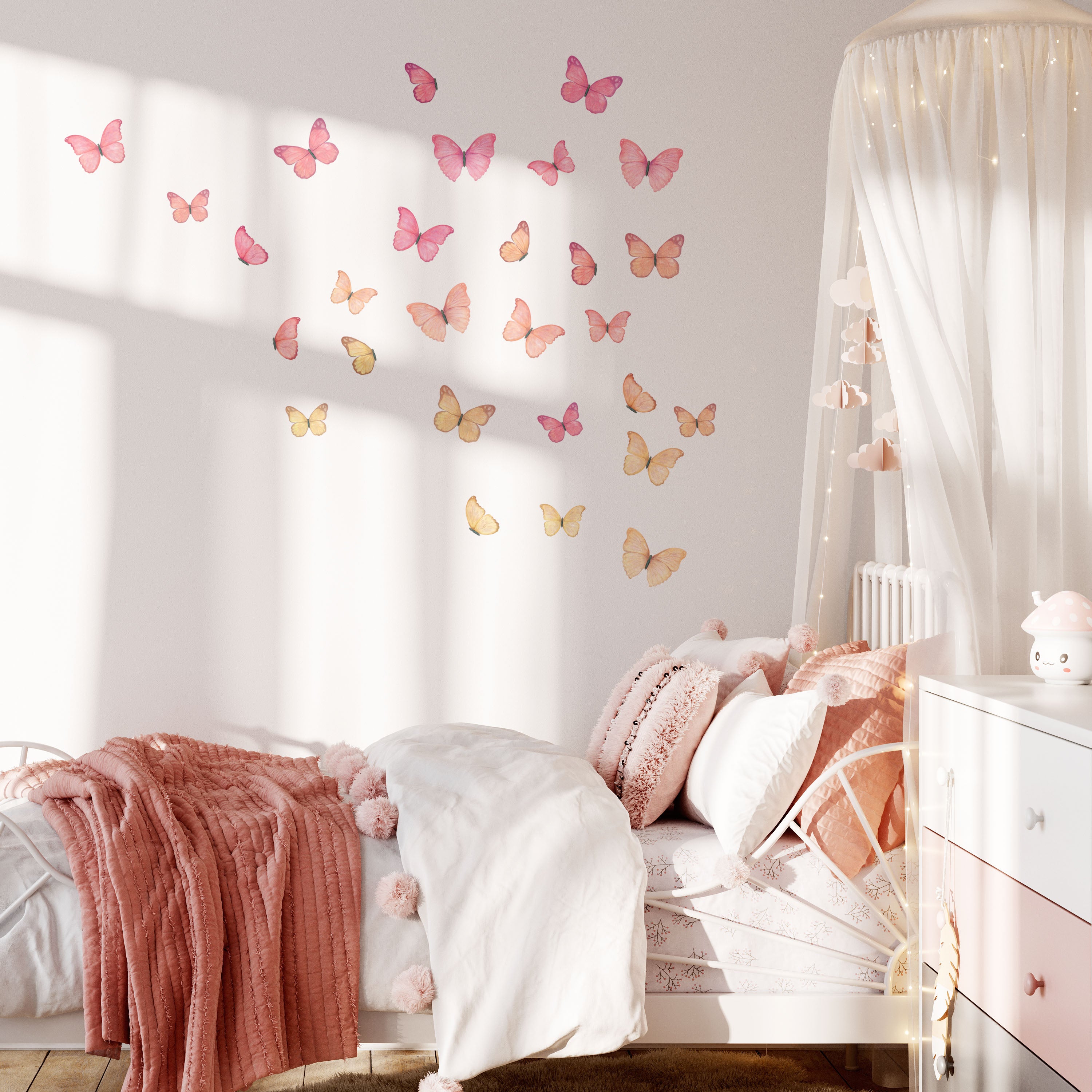 Butterfly Wall Decals (Sunset)