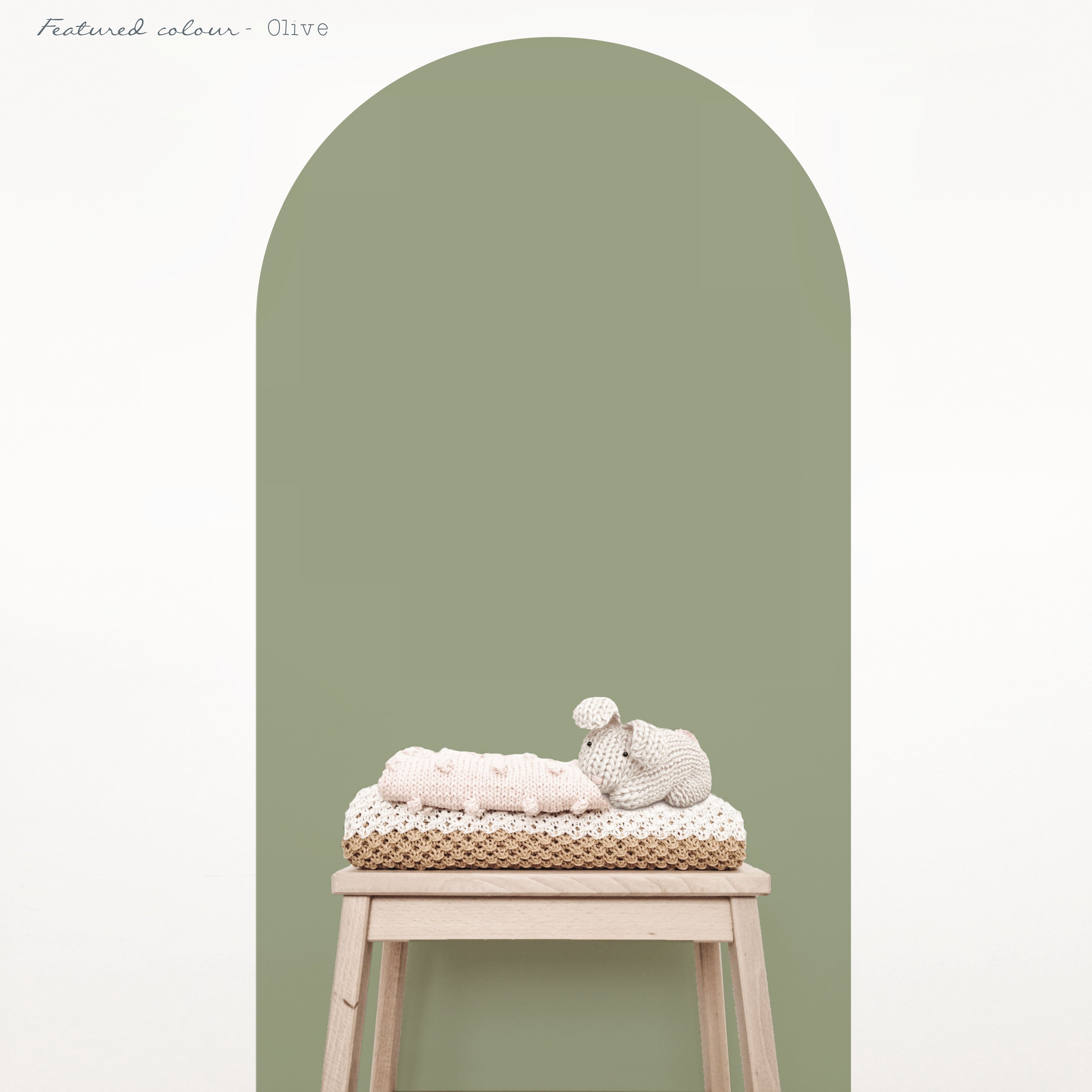 Olive Green Arch Wall Decal