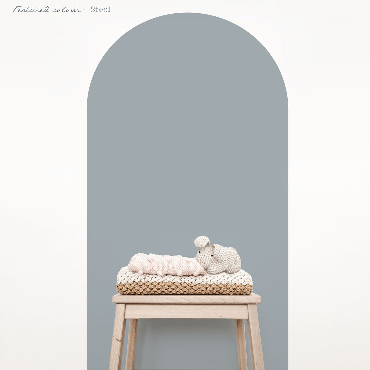 Steel Blue Arch Wall Decal