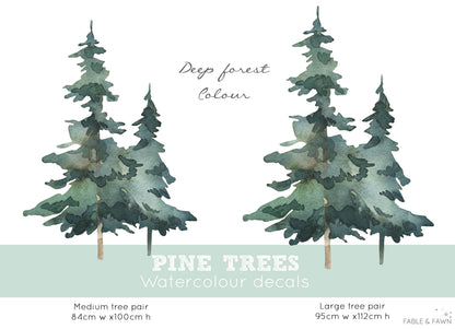 Pine Trees Wall Decals - Wall Decals - Fable and Fawn 