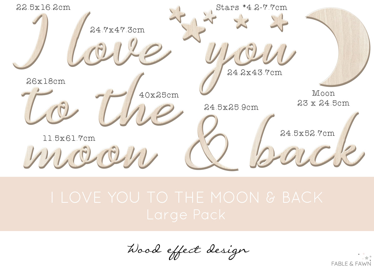 I love you to the moon and back - Wall Decals Australia - Fable and Fawn