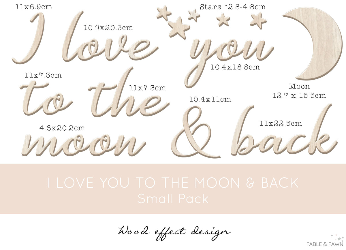 I love you to the moon and back - Wall Decals Australia - Fable and Fawn