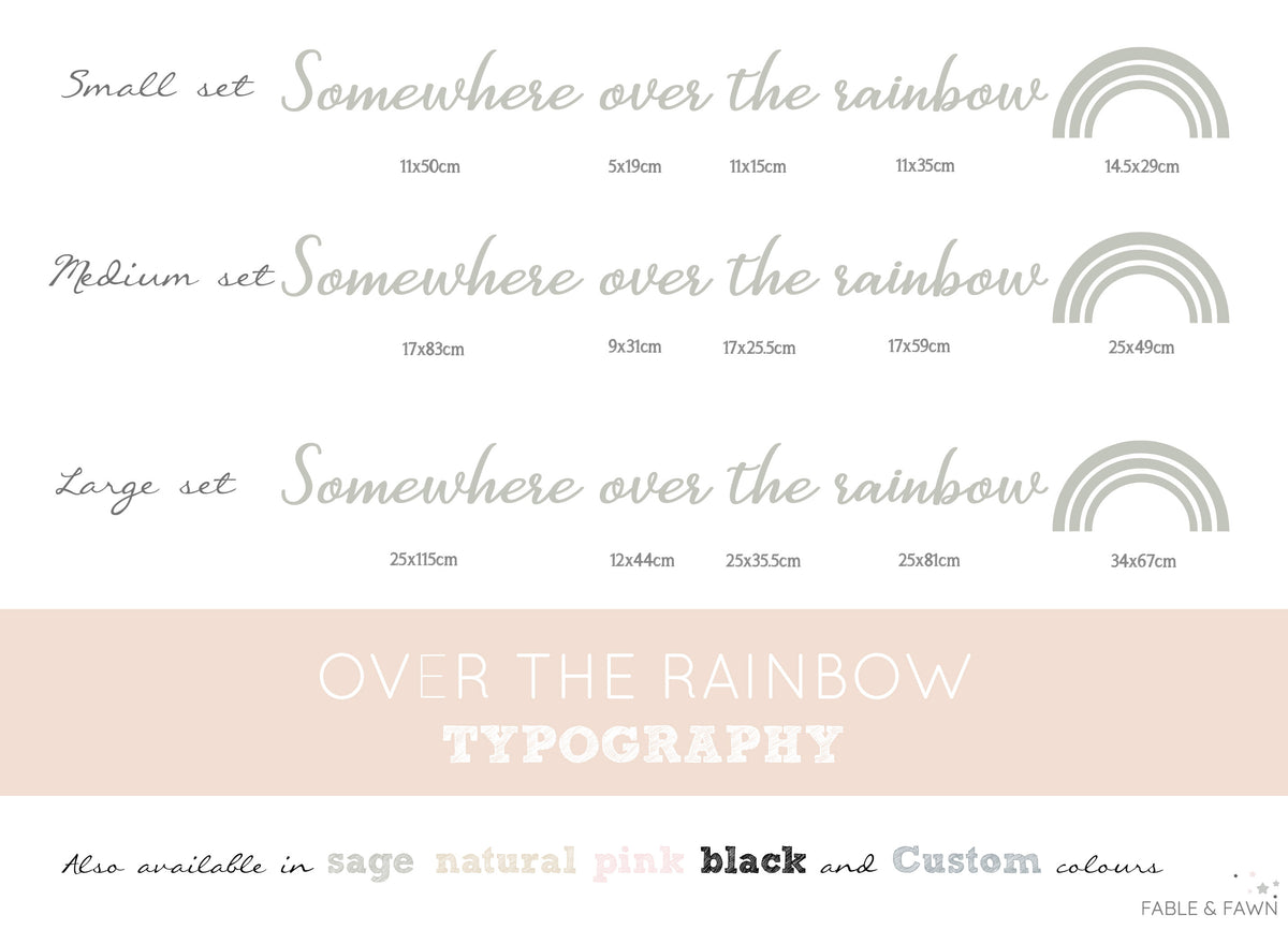 Somewhere over the rainbow - Wall Decals Australia - Fable and Fawn