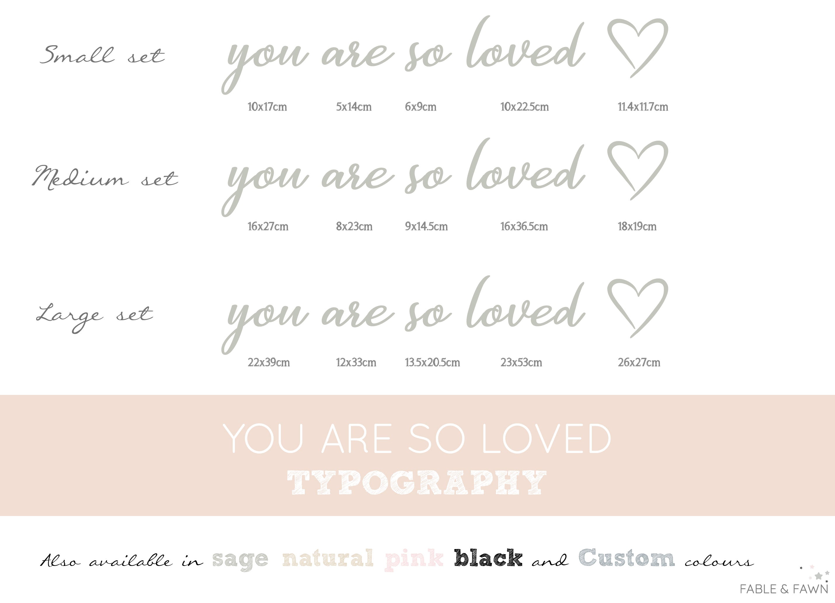 You Are So Loved - Wall Decal Quote - Wall Decals Australia - Fable and Fawn