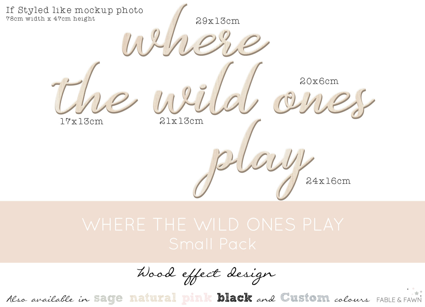 Where The Wild Ones Play - Wall Decal Quote - Wall Decals Australia - Fable and Fawn 