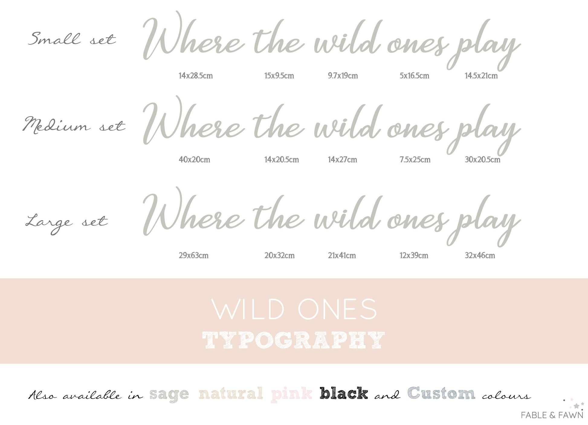 Where The Wild Ones Play - Wall Decal Quote - Wall Decals Australia - Fable and Fawn 