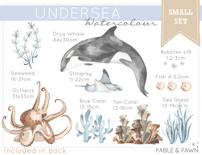 Under the Sea Wall Stickers - Wall Decals - Fable and Fawn 