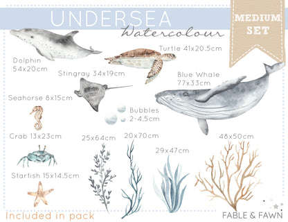 Ocean Wall Decal Set - Wall Decals - Fable and Fawn 