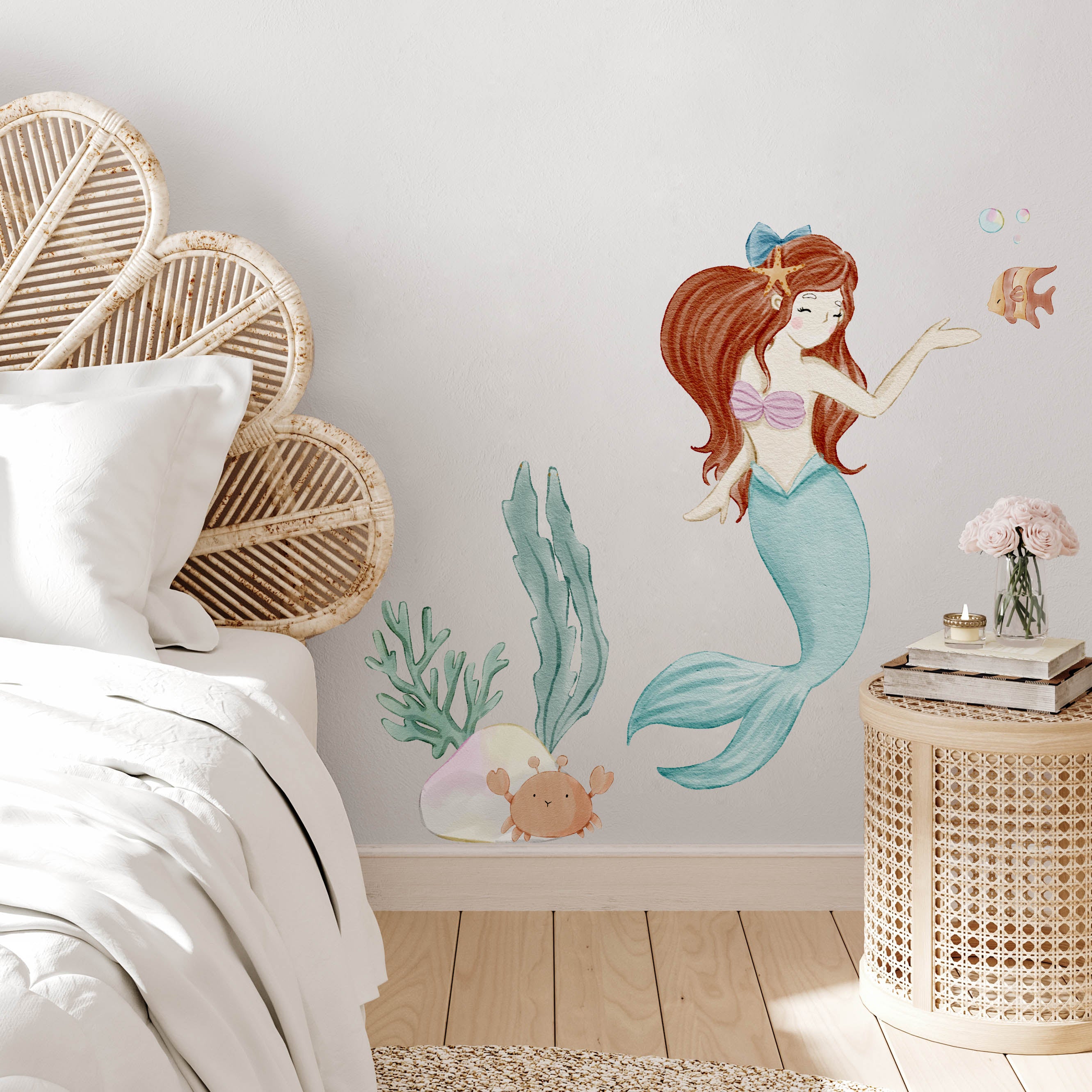 Ariel the Mermaid Wall Decal - Wall Decals - Fable and Fawn 