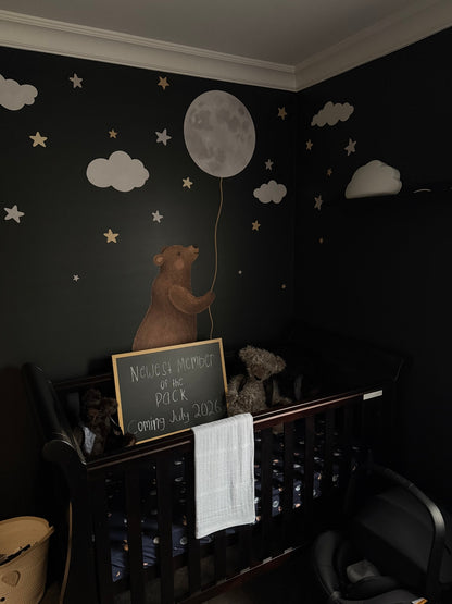 Bear & Moon Nursery Wall Decals