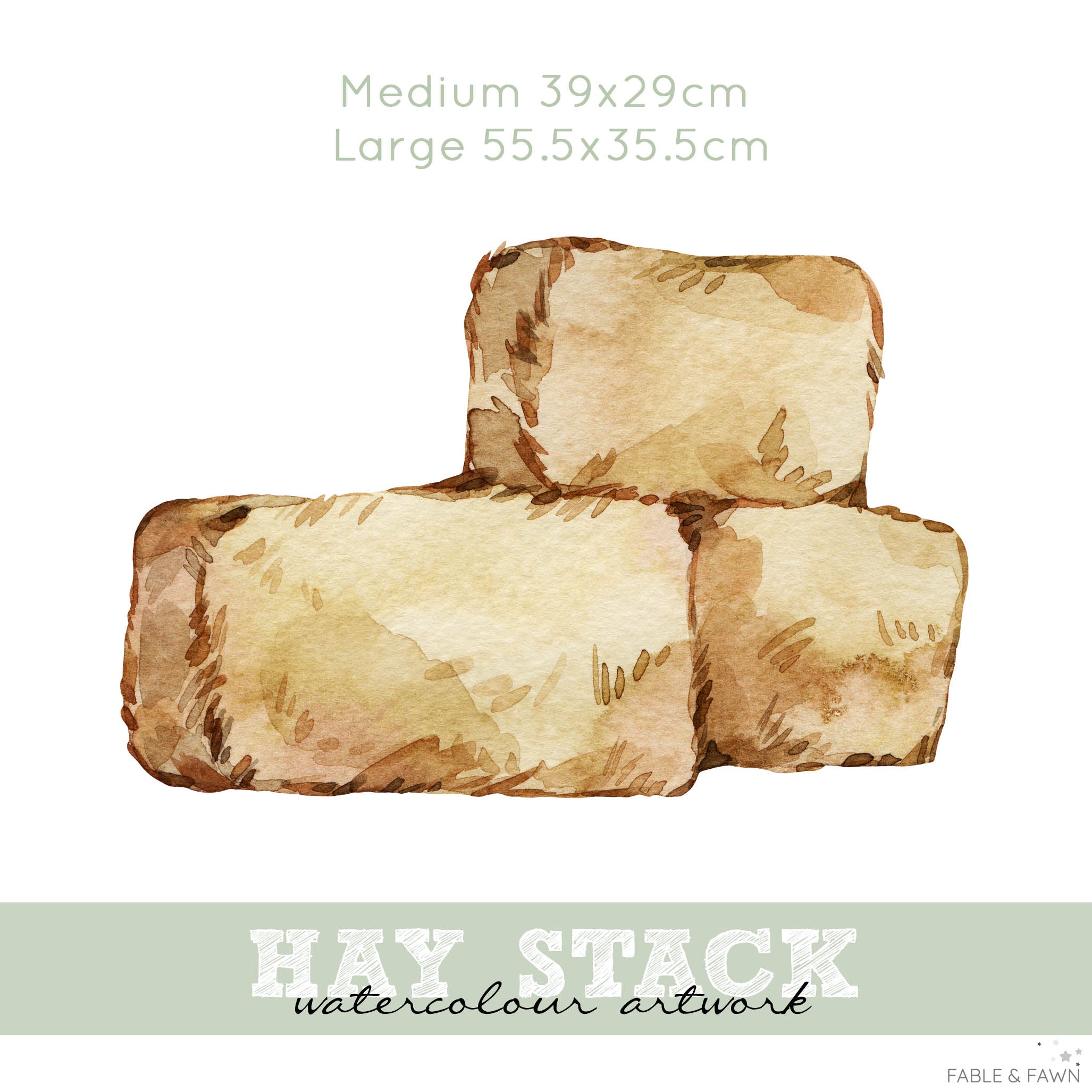 Hay Bale Wall Decals