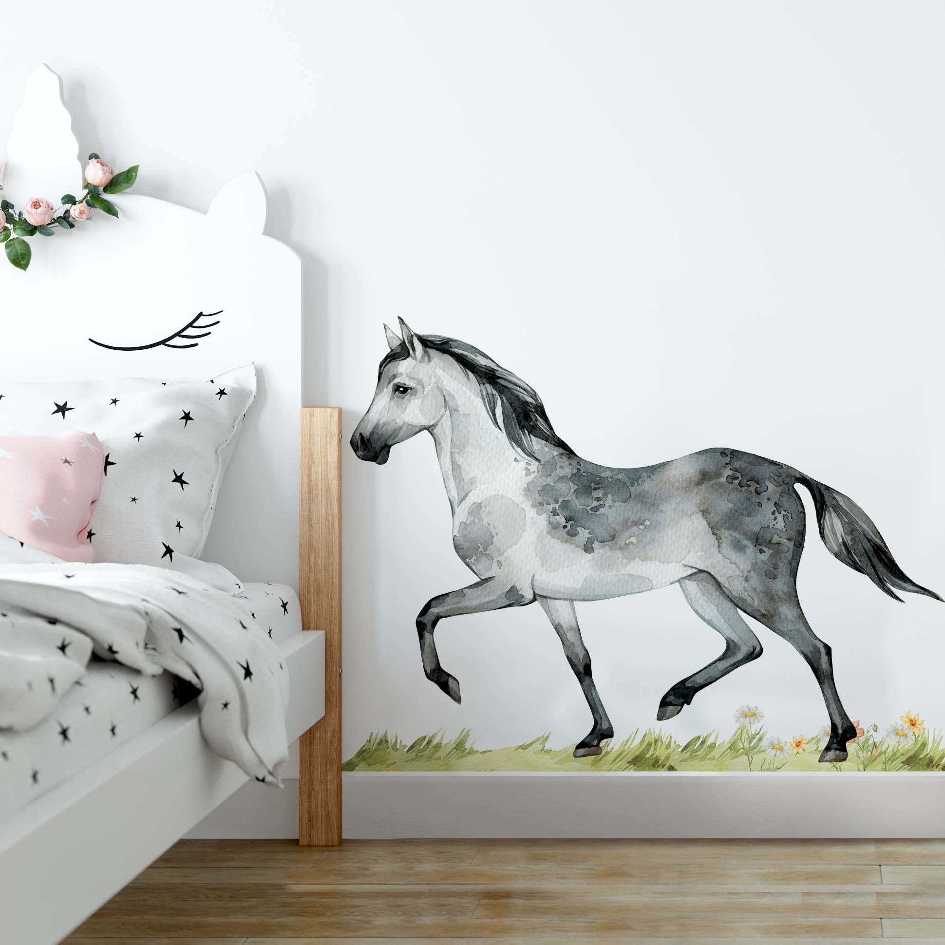 Horse Wall Decal – Grey Horse
