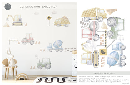 Construction Wall Decals - Wall Decals Australia - Fable and Fawn 