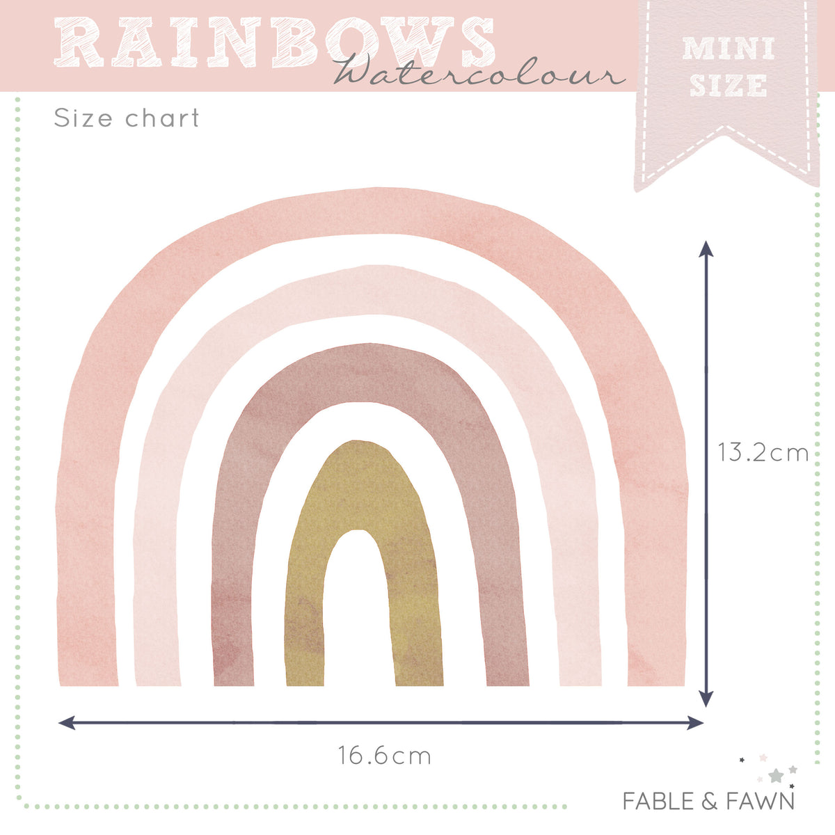 Rainbow Wall Decals (Pink) - Wall Decals Australia - Fable and Fawn 