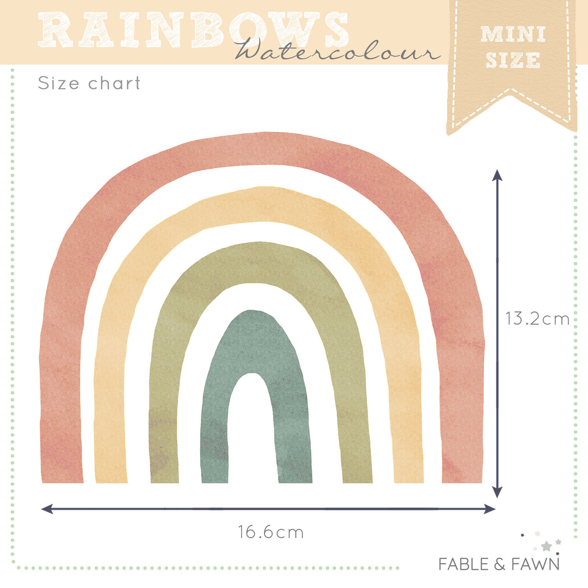 Rainbow Wall Decals (Bright) - Wall Decals Australia - Fable and Fawn 