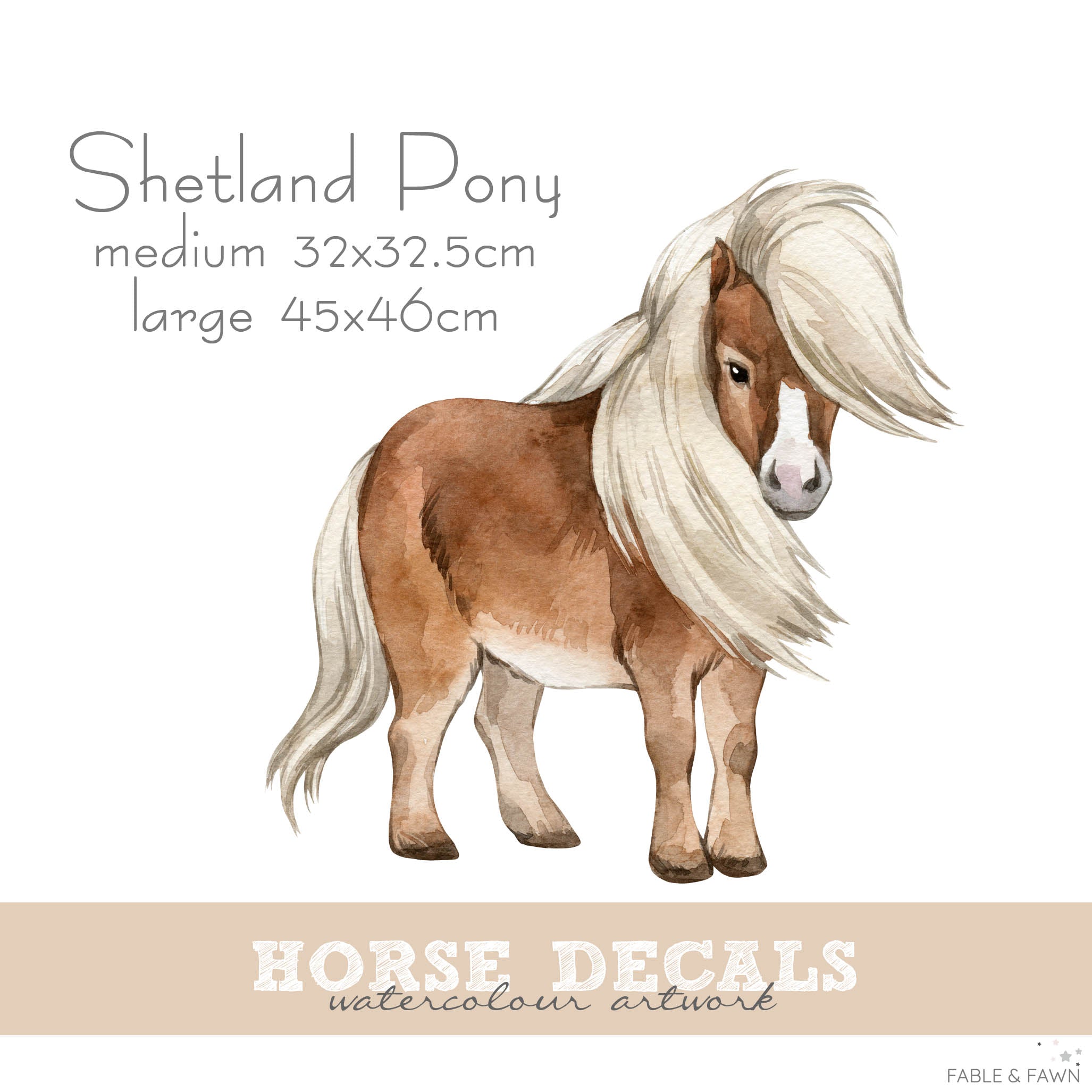 Horse Wall Decal – Shetland Pony