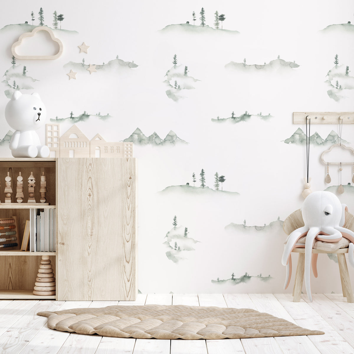 Misty Mountain Wallpaper - Wallpaper - Fable and Fawn
