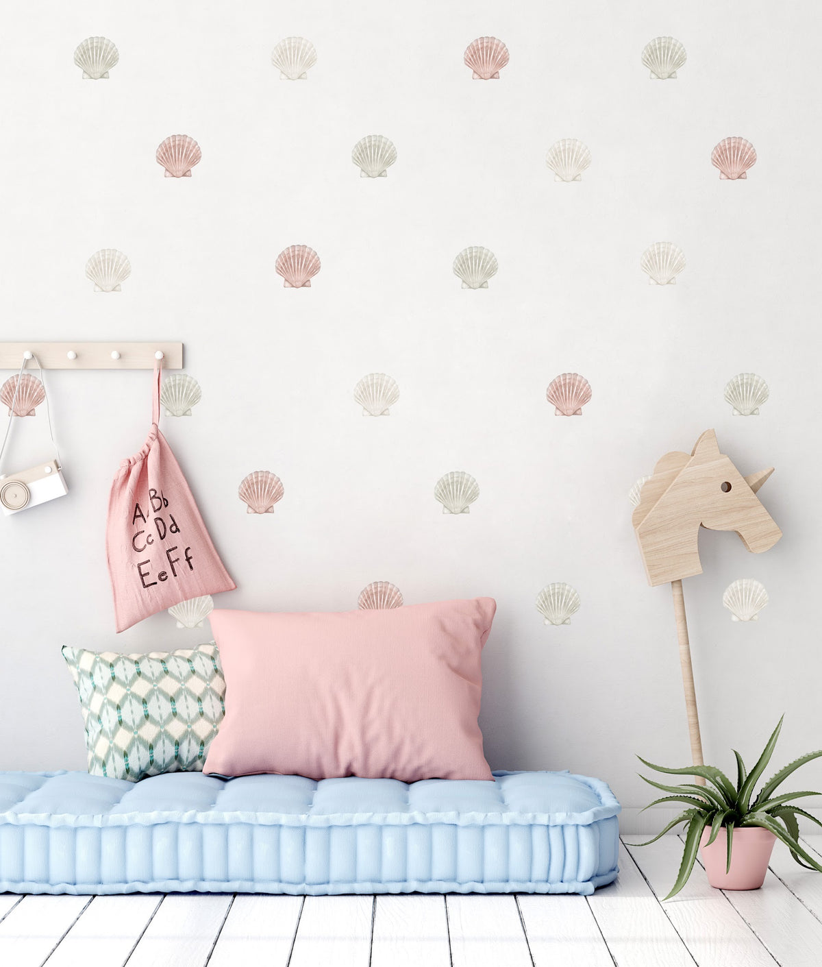 Seashell Wall Decals (Soft Olive) - Wall Decals - Fable and Fawn