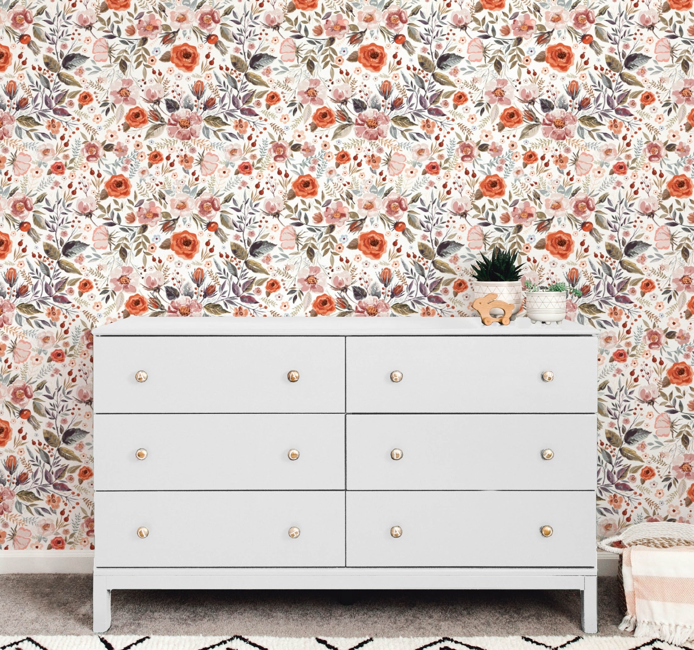 Poppy - Floral Wallpaper - Wallpaper - Fable and Fawn