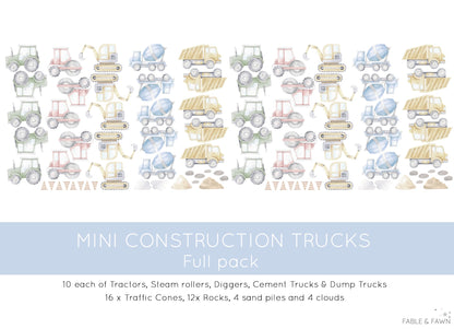Construction Wall Decals - Wall Decals - Fable and Fawn 