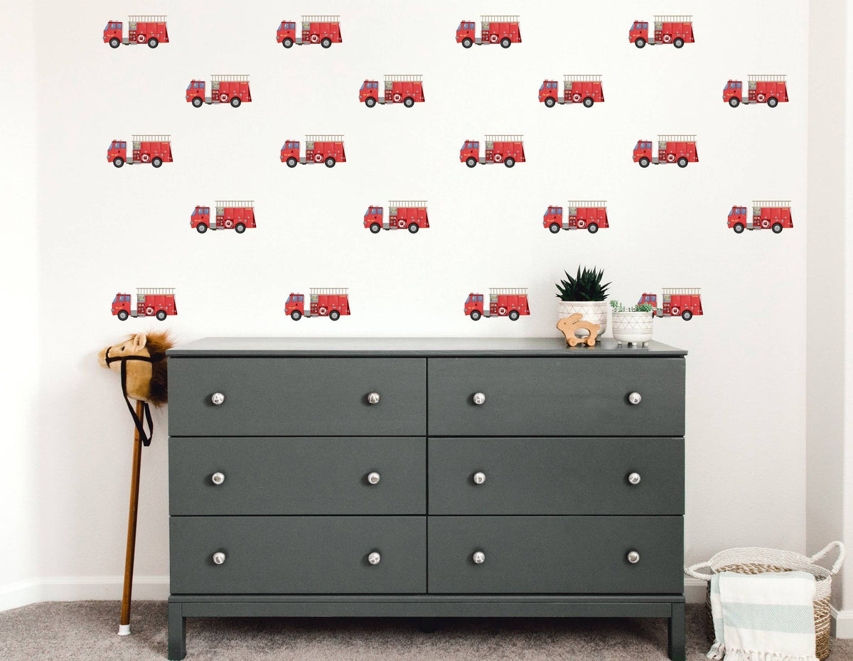 Fire Engine Wall Decals - Wall Decals - Fable and Fawn