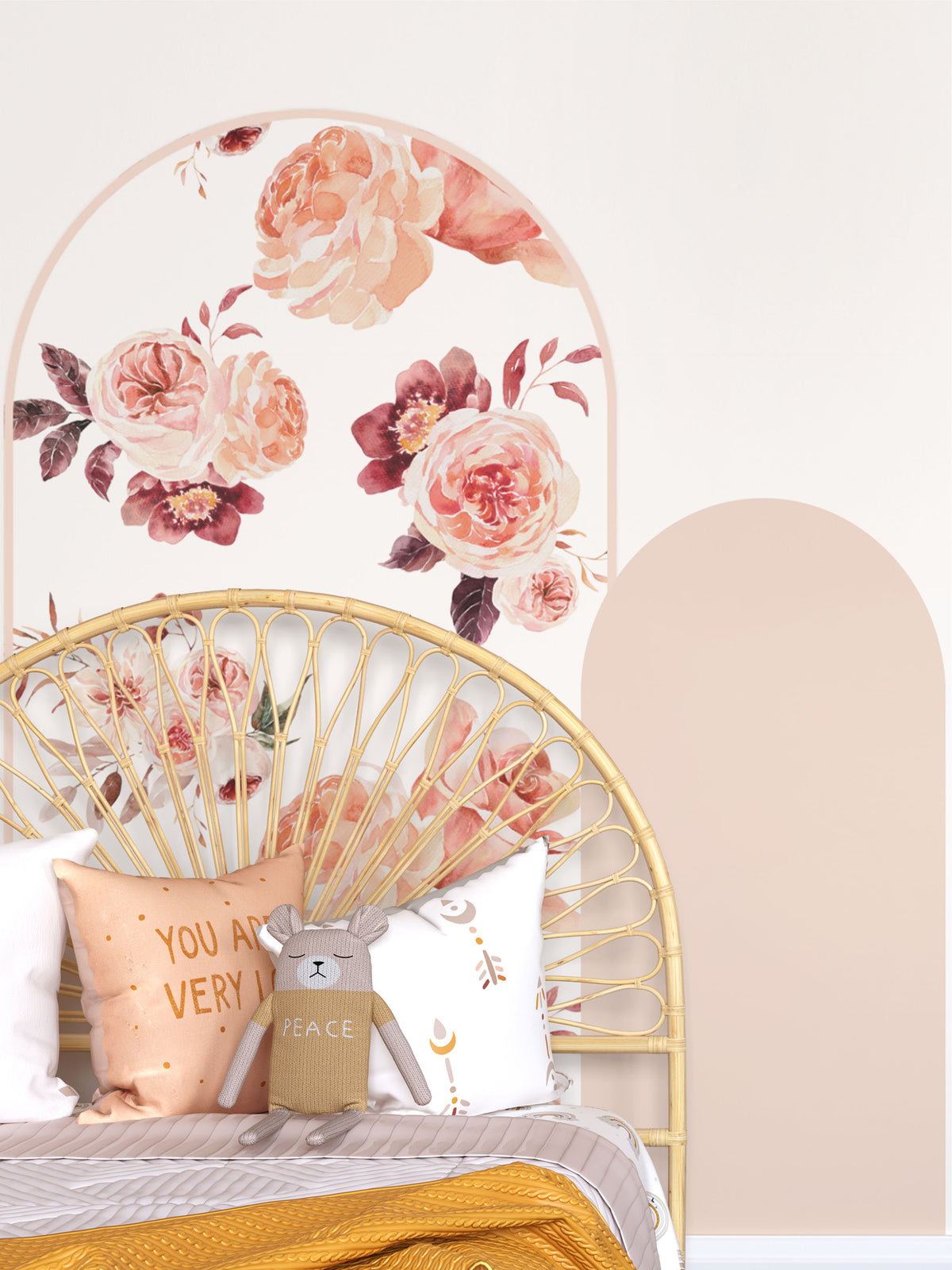 Arch Wall Decal - Lana Floral Wallpaper - Wall Decals - Fable and Fawn