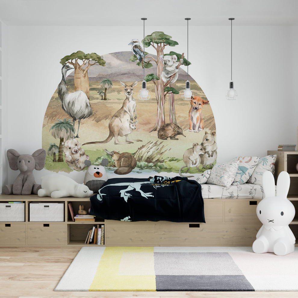 Australian Animals Wall Mural Nursery Wall Stickers Australia Fable