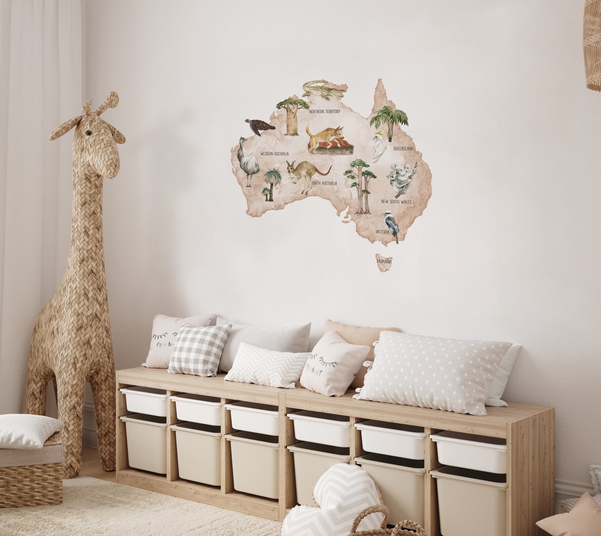 Map of Australia Decal - Wall Decals - Fable and Fawn 