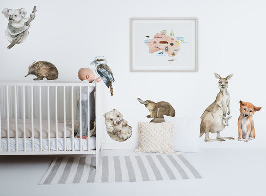 Australian Animal Wall Decals (Set) - Wall Decals - Fable and Fawn 