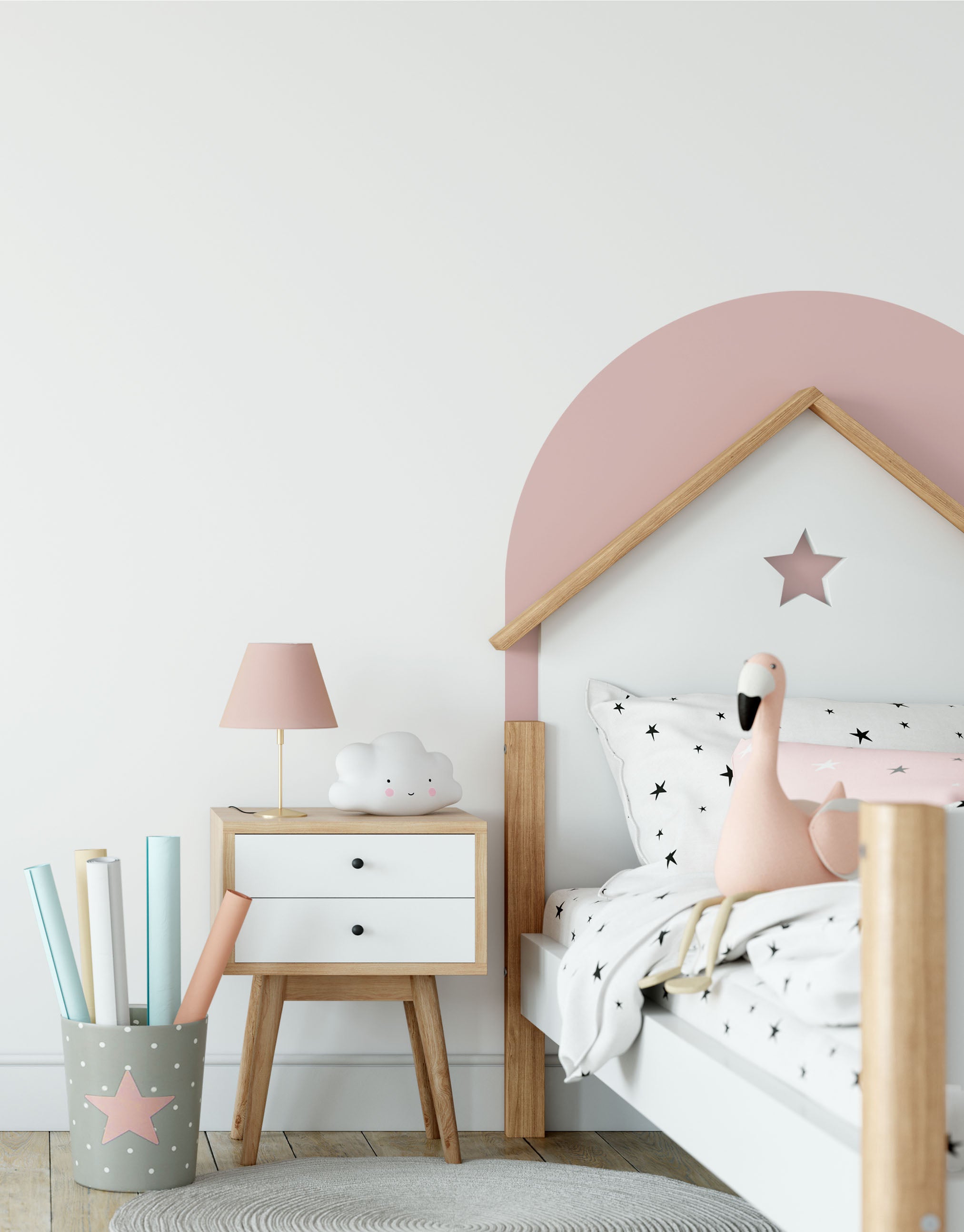 Bedhead Wall Decal (Blush) - Wall Decals - Fable and Fawn