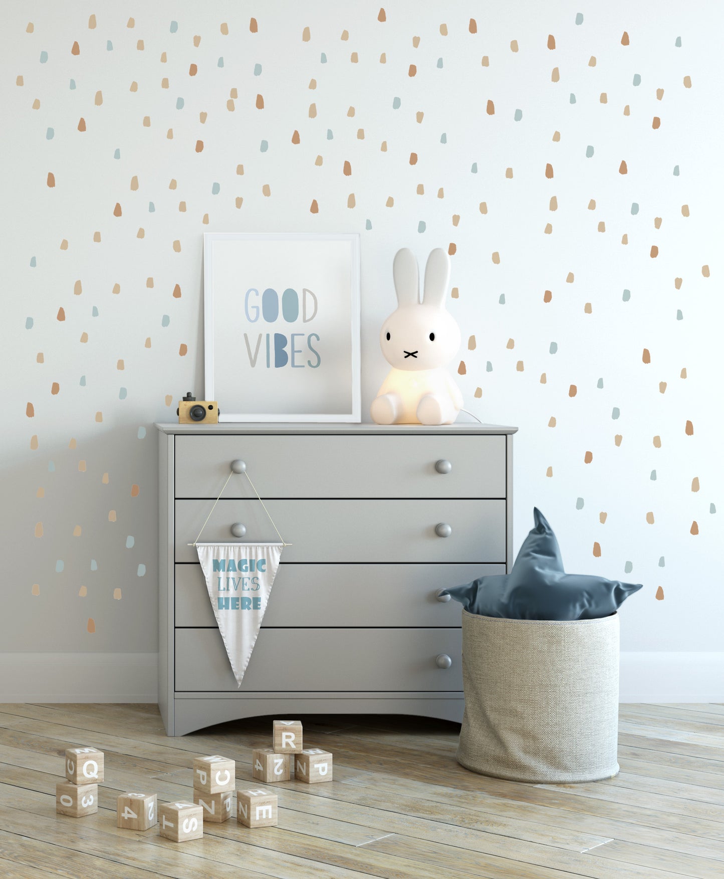 Confetti Wall Decals (Blue & Clay) - Wall Decals - Fable and Fawn 