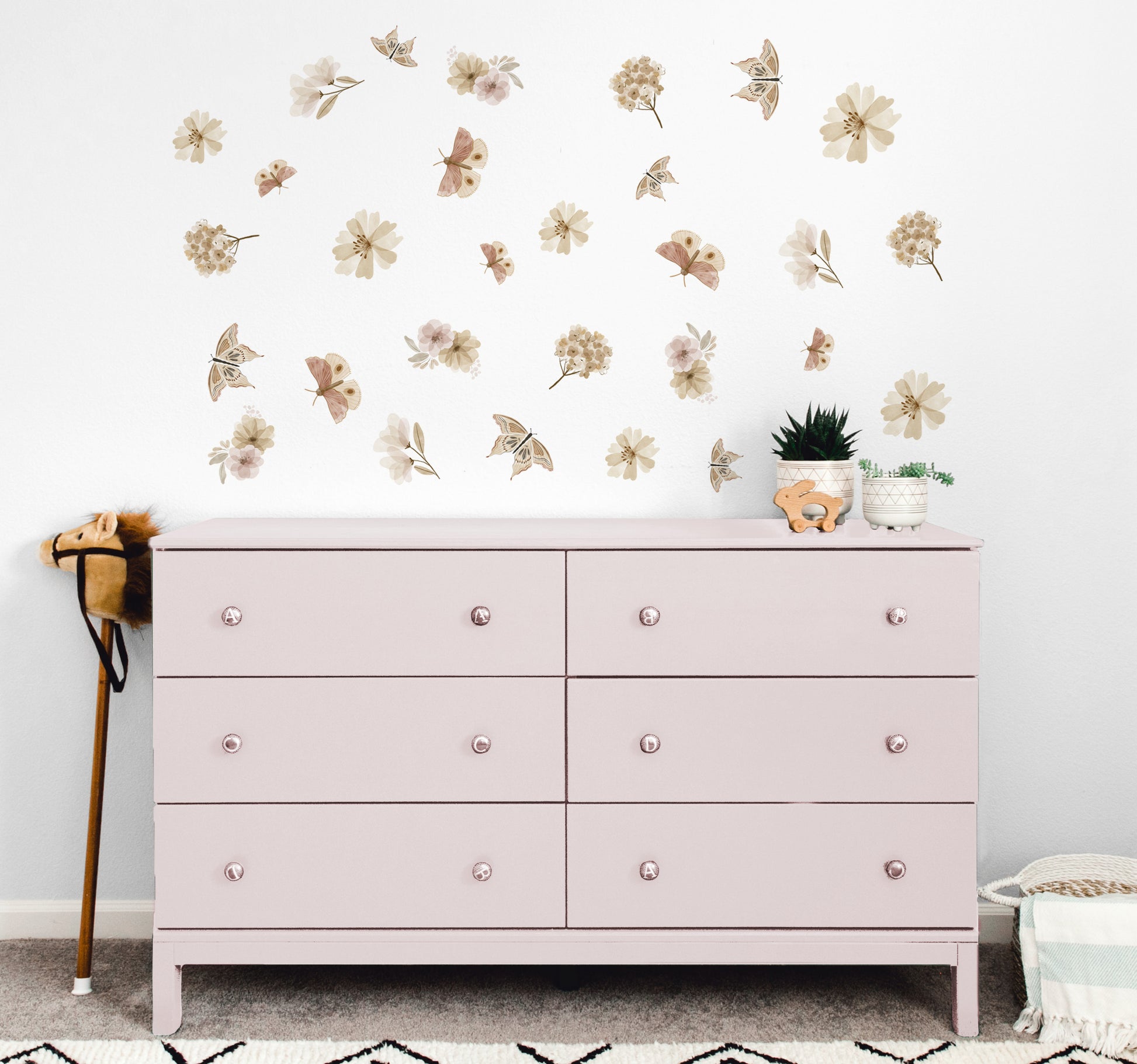 Butterfly & Flower Wall Decals - Wall Decals - Fable and Fawn 