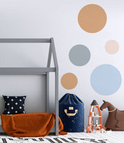 Large Circle Wall Decals (Blue & Rust) - Wall Decals - Fable and Fawn
